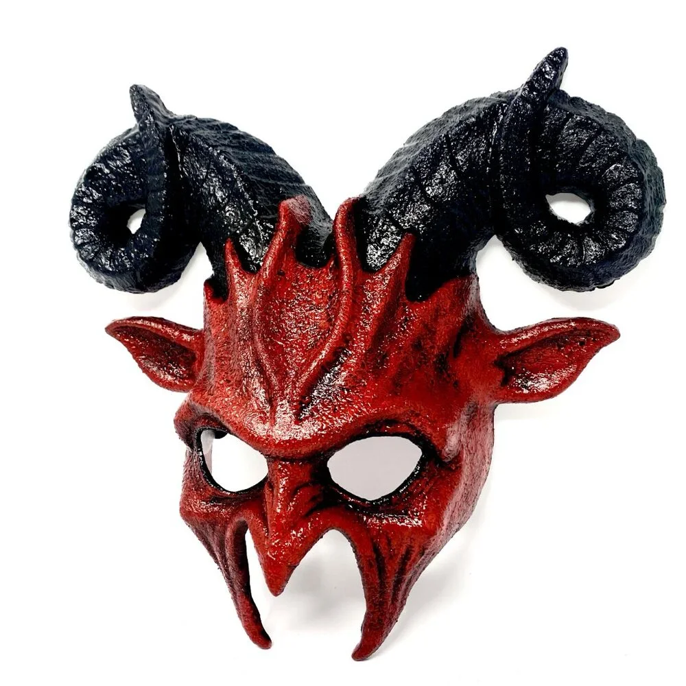 Krampus Ram Goat Demon with Horns Devil Halloween Masquerade Masks Party